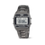 Schwarze Armbanduhr mit Metallarmband und digitalem Display, Chronograph/Alarm