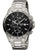 Herrenchronograph-Armbanduhr mit schwarzem Zifferblatt und Chronographen-Subziffern