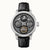 Herren-Armbanduhr Ingersoll mit schwarzem Lederarmband und Skelettzifferblatt