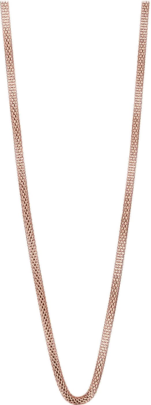 Halsband i rostfritt stål med roséguldpläterade fina länkar