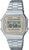 Casio Vintage digital klocka med silverfärgat metallarmband, åttkantigt hölje, Illuminator