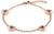 Rosétonat armband med hjärtberlocker och svart detalj