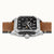 Herrenarmbanduhr Ingersoll Ollie mit Skelettwerk und braunem Lederarmband, Ansicht vorn