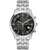 Bulova Chronographenarmbanduhr: schwarzes Zifferblatt, Edelstahlband, Datum