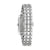 Bulova Sutton Damen-Armbanduhr mit silberfarbenem Edelstahlgehäuse, analoges Zifferblatt seitlich