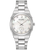 Bulova Damenuhr mit silberfarbenem Edelstahlarmband, weißem Zifferblatt und Diamantindizes