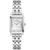 Bulova Damenarmbanduhr mit silbernem Edelstahlband und Perlmuttzifferblatt, Diamantindices