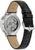 Bulova herrklocka med synligt automatverk och svart läderarmband