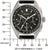 Bulova herrklocka med svart urtavla och tachymeter, frontvy