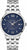 Bulova herrarmbandsur: blå urtavla, romerska siffror, datumvisning, armband i rostfritt stål.