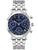 Bulova Herren-Chronographarmbanduhr mit blauem Zifferblatt und Edelstahlarmband