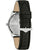 Bulova Armbanduhr mit Edelstahlgehäuseboden und schwarzem Kalbslederarmband mit Schließe