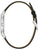 Bulova Armbanduhr: seitliche Ansicht mit Edelstahlgehäuse und schwarzem Lederarmband