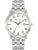 Herren-Armbanduhr von Bulova mit weißem Zifferblatt und silbernem Metallarmband