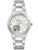 Damen-Armbanduhr mit silbernem Edelstahlband und skelettiertem Zifferblatt, Automatik