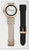 "Atlanta Tech Smartwatch i set: beige armband och svart ersättningsarmband, runt guldfodral"