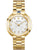 Damenarmbanduhr Bulova mit goldenem Edelstahlband, weißem Zifferblatt und Diamanten