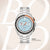 Bulova herrklocka Racer Chronograph, silverfärgat metallarmband, blå urtavla med sub-urtavlor