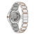 Bulova Damenuhr mit Glasboden und sichtbarem Automatikwerk im Bicolor-Edelstahlarmband