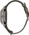 Sidovy av herrklocka med olivgrönt läderarmband och grått stålboett