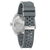 Bulova herrur med grått perforerat armband och silverfärgat hölje