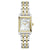 Bulova Damenarmanduhr mit perlmuttfarbenem Zifferblatt und bicolor Edelstahlband
