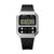 Casio Unisex-Digitaluhr mit silbernem Gehäuse, schwarzem Armband und großem Display