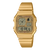 Casio Armbanduhr Gold mit Metallband, LCD-Anzeige und runde Analog-Subdials am Zifferblatt