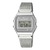 Casio Vintage Armbanduhr mit silbernem Metall-Meshband und Digitalanzeige