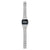 Casio A159WE-1EF Armbanduhr mit silbernem Edelstahlarmband, Ansicht von hinten