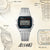Casio Vintage A159WE-1EF Digitaluhr mit silbernem Edelstahlarmband und eckigem LCD-Display