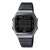 CASIO Armbanduhr, schwarzes Metallarmband, digitales Display mit Bluetooth und Schrittzähler