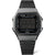 CASIO Armbanduhr mit schwarzem Armband, Digitalanzeige und seitlichen Bedientasten