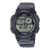 Casio Vintage digitale Armbanduhr, dunkles Ziffernblatt mit ILLUMINATOR-Text, Weltzeit