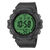 Casio Digitalarmbanduhr, schwarzes Kunststoffgehäuse mit grünem LED-Ziffernblatt