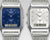 Zwei Casio Vintage Armbanduhren mit Mesh-Armband: blaues und weißes Zifferblatt