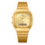 Goldene Casio Vintage Armbanduhr mit Metallarmband und Digitalanzeige