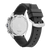 Herrklocka med silverfärgat hölje och svart silikonarmband
