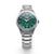 Citizen Eco-Drive herrklocka med grön urtavla, silverfärgade streckindex och visare.