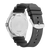 Citizen Eco-Drive herrklocka baksida med silverfärgat hölje och svart silikonarmband
