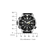 Herrklocka med svart urtavla, självlysande markörer och svart armband