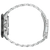 Herrarmbandsur: silverfärgat metallarmband med länkar och stiftspänne