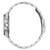 Armbanduhr mit Edelstahlarmband, seitliche Ansicht des Gehäuses und Bandgliedern