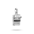 Thomas Sabo silver charm pendant with typewriter and zirconia, 'WEDNESDAY'.