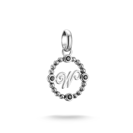 THOMAS SABO Connect charm-hänge i silver med rund zirkoniakant