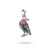 Kråk-berlock i 925 sterling silver med röd zirkonia-accent