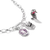 Kråk-berlock i 925 sterling silver med röd zirkon och kedjering