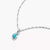 Silversmycke med oval turkos cabochon