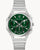 Bulova Herrenarmbanduhr mit grünem Zifferblatt, Chronograph-Optik und Metallarmband