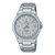 Sportliche Herrenuhr: silberne Lünette, Krone, analoges Struktur-Zifferblatt